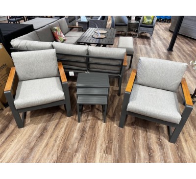 Puglia 3 Piece Lounge Set With Nest Of Tables